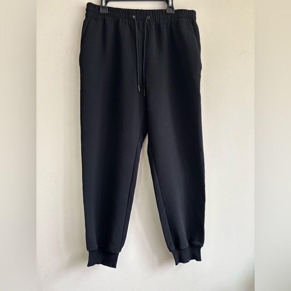 Wilfred Black High Waist Track Creppe Jogger Pants Size M